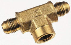 Parker - 3/4" Tube OD, 37° Steel Flared Tube Female Branch Tee - 3/4 NPTF, Flare x FNPTF Ends - Americas Industrial Supply