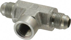Parker - 3/8" Tube OD, 37° Steel Flared Tube Female Branch Tee - 1/4 NPTF, Flare x FNPTF Ends - Americas Industrial Supply