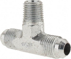 Parker - 3/8" Tube OD, 37° Steel Flared Tube Male Branch Tee - 1/4 NPTF, Flare x MNPTF Ends - Americas Industrial Supply