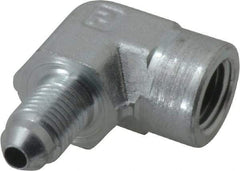 Parker - 1/4" Tube OD, 37° Steel Flared Tube Female Elbow - 1/4 NPTF, Flare x FNPTF Ends - Americas Industrial Supply