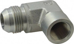 Parker - 3/4" Tube OD, 37° Steel Flared Tube Female Elbow - 1/2 NPTF, Flare x FNPTF Ends - Americas Industrial Supply