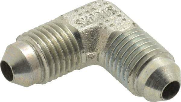 Parker - 1/4" Tube OD, 37° Steel Flared Tube Union Elbow - Flare x Flare Ends - Americas Industrial Supply