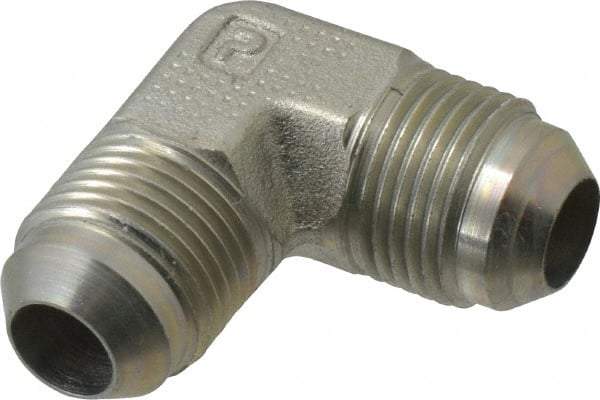 Parker - 1/2" Tube OD, 37° Steel Flared Tube Union Elbow - Flare x Flare Ends - Americas Industrial Supply