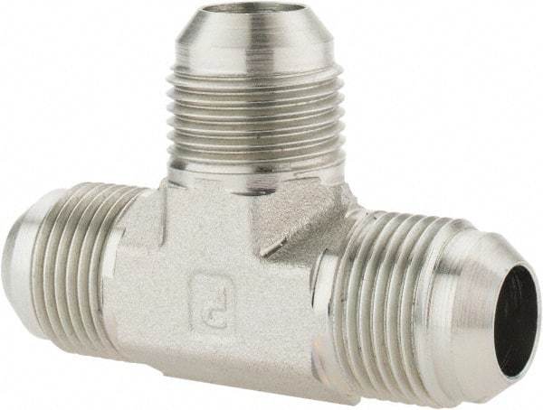 Parker - 3/4" Tube OD, 37° Steel Flared Tube Union Tee - Flare x Flare x Flare Ends - Americas Industrial Supply
