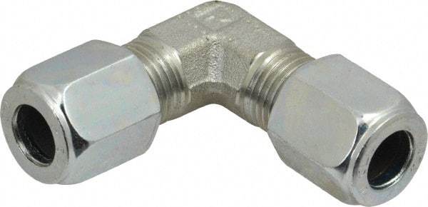 Parker - Metal Flareless Bite Tube Union Elbow - 3/8 NPTF - Americas Industrial Supply