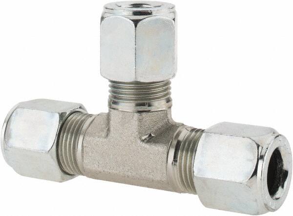 Parker - Metal Flareless Bite Tube Union Tee - 1/2 NPTF - Americas Industrial Supply