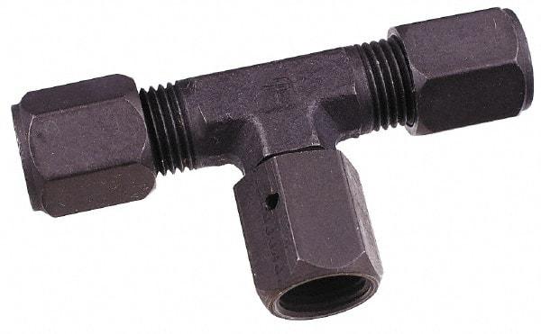Parker - Metal Flareless Bite Tube Male Branch Tee - 3/8 NPTF - Americas Industrial Supply
