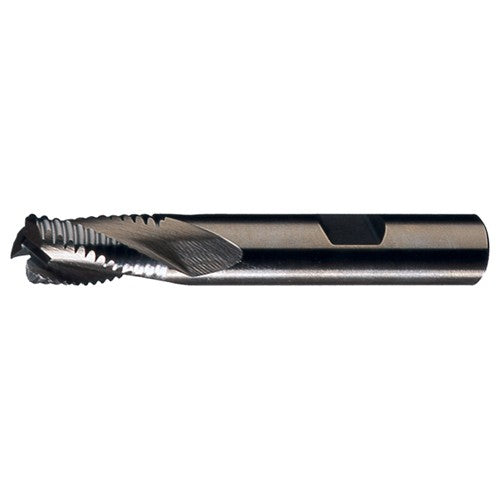 ‎1″ × 1″ × 3″ × 5-1/2″ RHS / RHC HSS-CO 8% (M42) 5-Flute, Center Cutting Coarse Profile Roughing End Mill - TiCN - Exact Industrial Supply