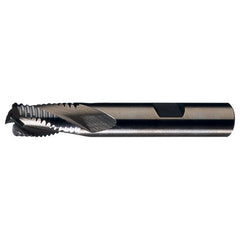‎1″ × 1″ × 3″ × 5-1/2″ RHS / RHC HSS-CO 8% (M42) 5-Flute, Center Cutting Coarse Profile Roughing End Mill - TiCN - Exact Industrial Supply