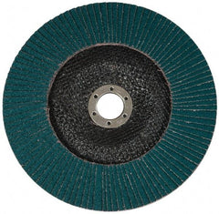 3M - 60 Grit, 7" Disc Diam, 7/8" Center Hole, Type 27 Zirconia Alumina Flap Disc - 8,600 Max RPM, Cloth Backing, Arbor Attaching System, Coated - Americas Industrial Supply