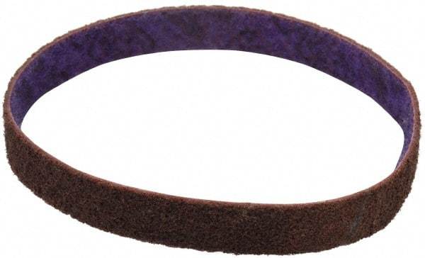 3M - 3/4" Wide x 18" OAL, Aluminum Oxide Abrasive Belt - Aluminum Oxide, Medium, Nonwoven, Series DF-BL - Americas Industrial Supply