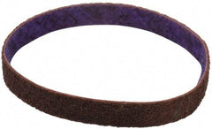 3M - 3/4" Wide x 18" OAL, Aluminum Oxide Abrasive Belt - Aluminum Oxide, Medium, Nonwoven, Series DF-BL - Americas Industrial Supply