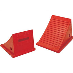 Checkers - 1 2-Piece 9" Wide x 8-1/4" High x 11-1/2" Deep Polyurethane Wheel Chock - Americas Industrial Supply