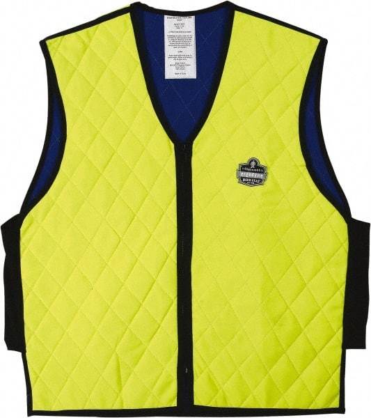 Ergodyne - Size XL, Lime Cooling Vest - 42 to 46" Chest, Zipper Front, Nylon - Americas Industrial Supply
