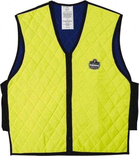 Ergodyne - Size 3XL, Lime Cooling Vest - 50 to 54" Chest, Zipper Front, Nylon - Americas Industrial Supply