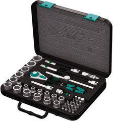 Wera - 43 Piece 3/8" Drive Socket & Bit Set - Comes in Molded Steel Case with High Density Foam Insert - Americas Industrial Supply