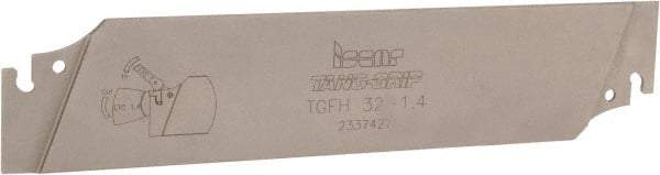 Iscar - 1.26" Blade Height, 0.041" Blade Width, 5-29/32" OAL, Neutral Cut, Single End Indexable Cut-Off Blade - TGFH Blade, Tang-Grip Series - Americas Industrial Supply