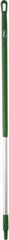 Vikan - 51 x 1-1/4" Aluminum Squeegee Handle - European Threaded Connection, Green - Americas Industrial Supply