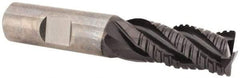 Guhring - 5/8" Diam, Coarse Pitch, 1-1/4" LOC, 4 Flute Solid Carbide Roughing Square End Mill - Nano-A Finish, 3-1/2" OAL, 5/8" Shank Diam, Single End, Centercutting - Americas Industrial Supply