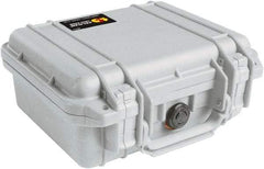 Pelican Products, Inc. - 9-11/16" Wide x 4-7/8" High, Clamshell Hard Case - Silver, Polyethylene - Americas Industrial Supply