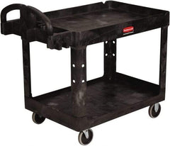Rubbermaid - 500 Lb Capacity, 25" Wide x 43-7/8" Long x 32-3/4" High Standard Utility Cart - 2 Shelf, Plastic - Americas Industrial Supply