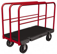 Rubbermaid - 2,000 Lb Capacity Structural Foam/Steel Panel Truck - Structural Foam Deck, 24" OAW, Polyolefin Casters - Americas Industrial Supply