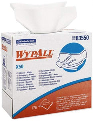 WypAll - X50 Dry Shop Towel/Industrial Wipes - Pop-Up, 12-1/4" x 9-1/4" Sheet Size, White - Americas Industrial Supply