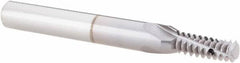Vargus - 1/4-20, 7/16-20, 1/2-20, 3/4-20, 1-20 UNC, UNEF, UNF, 0.192" Cutting Diam, 3 Flute, Solid Carbide Helical Flute Thread Mill - Internal Thread, 0.525" LOC, 2.244" OAL, 1/4" Shank Diam - Americas Industrial Supply