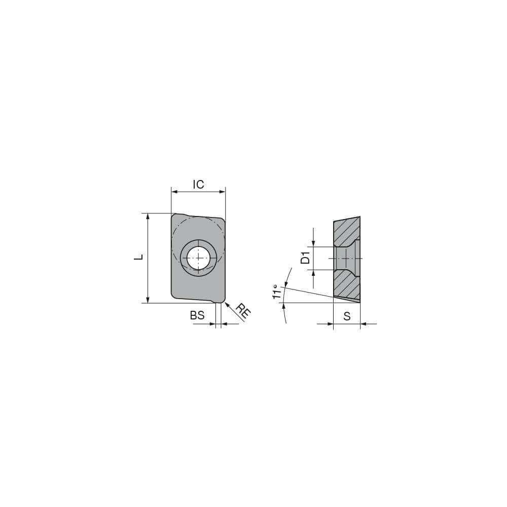 Milling Insert:  APKT 1604PDSR-29 CTPP235,  CTPP235,  Solid Carbide N/A Finish,