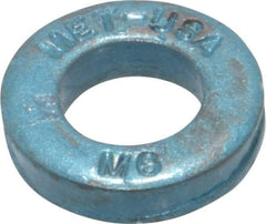 Metric Blue - M6 Screw, Alloy Steel Standard Flat Washer - 6.87mm ID x 13mm OD, 2.7mm Thick - Americas Industrial Supply