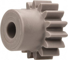 Made in USA - 24 Pitch, 5/8" Pitch Diam, 0.709" OD, 15 Tooth Spur Gear - 1/4" Face Width, 3/16" Bore Diam, 31/64" Hub Diam, 20° Pressure Angle, Acetal - Americas Industrial Supply