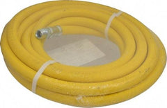 Continental ContiTech - 1/2" ID x 0.89" OD 25' Long Oil Resistant Air Hose - MNPT x MNPT Ends, 500 Working psi, -20 to 190°F, 1/2" Fitting, Yellow - Americas Industrial Supply