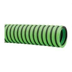 Continental ContiTech - -20 to 180°F, 1-1/2" Inside x 1.78" Outside Diam, Thermoplastic Liquid Suction & Discharge Hose - Green & Black, 100' Long, 29 Vacuum Rating, 50 psi Working & 150 psi Brust Pressure - Americas Industrial Supply