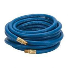 Continental ContiTech - 3/8" ID x 0.66" OD 25' Long Multipurpose Air Hose - MNPT x MNPT Ends, 300 Working psi, -10 to 158°F, 1/4" Fitting, Blue - Americas Industrial Supply