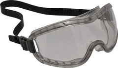 MCR Safety - Size Universal, Clear Polycarbonate Anti-Fog & Scratch Resistant Lens, Safety Goggles - Indirect Vent, Gray Plastic Frame - Americas Industrial Supply