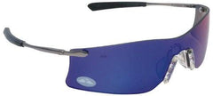 MCR Safety - Emerald Lenses, Frameless Safety Glasses - Scratch Resistant, Metal Frame, Size Universal, Wrap Around - Americas Industrial Supply