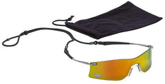 MCR Safety - Fire Mirror Lenses, Frameless Safety Glasses - Scratch Resistant, Metal Frame, Size Universal, Wrap Around - Americas Industrial Supply