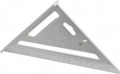Empire Level - 7" Blade Length, Buffed Finish, Aluminum Rafter Square - 1/16", 0.083", 1/8" Graduation - Americas Industrial Supply