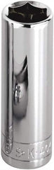 SK - 9/32", 1/4" Drive, Deep Hand Socket - 6 Points, Steel, Chrome Finish - Americas Industrial Supply