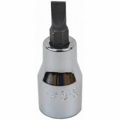SK - Screwdriver & Drag Link Sockets - 3/8"DR #5 CHRM SLOTTED SCRDRVR SCKT BIT - Americas Industrial Supply