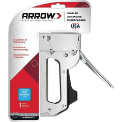 Arrow - Manual Staple Gun - Chrome Plated Steel - Americas Industrial Supply