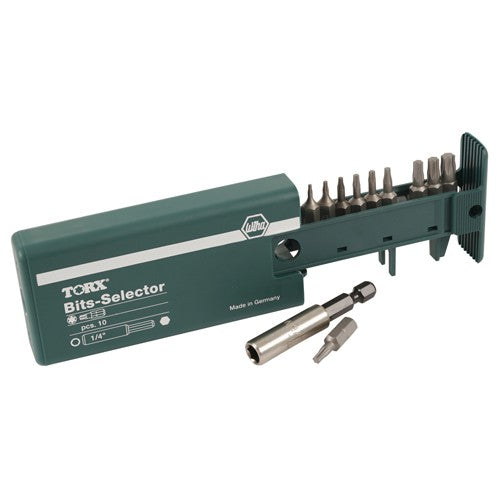 Torx Bit Selector Set T5-T30, Magnetic 1/4″ Bit Holder in Plastic Storage Box - Americas Industrial Supply