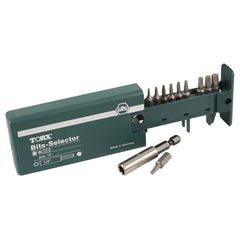 Torx Bit Selector Set T5-T30, Magnetic 1/4″ Bit Holder in Plastic Storage Box - Americas Industrial Supply