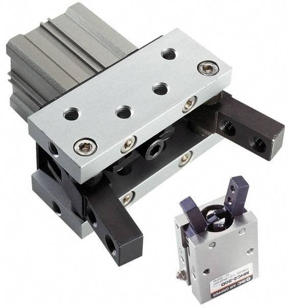 SMC PNEUMATICS - M5x0.8 Double Action Air Gripper - Internal & External Parallel Gripper, 36 to 102 psi - Americas Industrial Supply