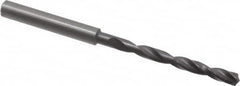Guhring - 4.3mm, 140° Point, Spiral Flute, Solid Carbide Taper Length Drill Bit - FIREX Finish, 45mm Flute Length, 85mm OAL, Series 5512 - Americas Industrial Supply