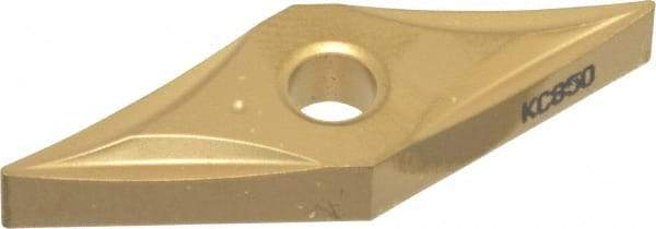 Kennametal - VNGP431 Grade KC850 Carbide Turning Insert - TiC/TiCN/TiN Finish, 35° Diamond, 1/2" Inscr Circle, 3/16" Thick, 1/64" Corner Radius - Americas Industrial Supply