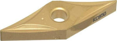 Kennametal - VNGP431 Grade KC850 Carbide Turning Insert - TiC/TiCN/TiN Finish, 35° Diamond, 1/2" Inscr Circle, 3/16" Thick, 1/64" Corner Radius - Americas Industrial Supply