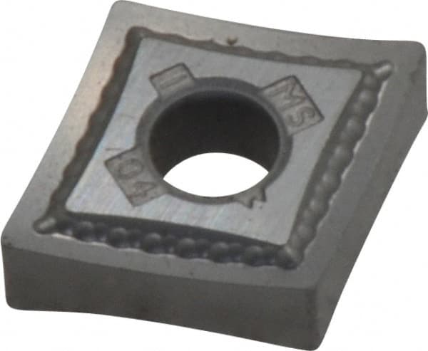 Kennametal - CNMG431 MS Grade K313 Carbide Turning Insert - Uncoated, 80° Diamond, 1/2" Inscr Circle, 3/16" Thick, 1/64" Corner Radius - Americas Industrial Supply