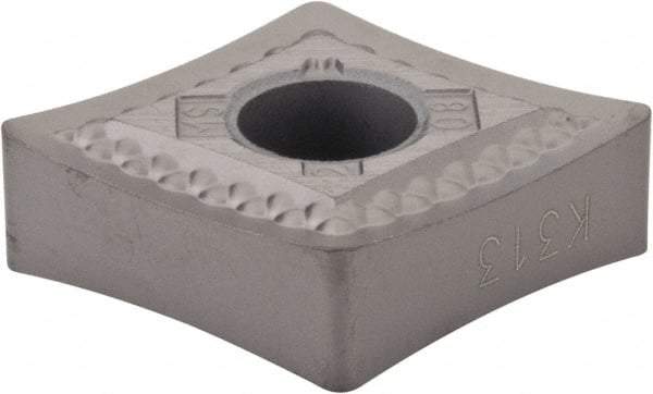 Kennametal - CNMG432 MS Grade K313 Carbide Turning Insert - Uncoated, 80° Diamond, 1/2" Inscr Circle, 3/16" Thick, 1/32" Corner Radius - Americas Industrial Supply