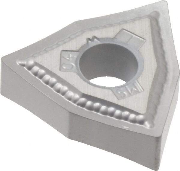 Kennametal - WNMG431 MS Grade K313 Carbide Turning Insert - Uncoated, 80° Trigon, 1/2" Inscr Circle, 3/16" Thick, 1/64" Corner Radius - Americas Industrial Supply